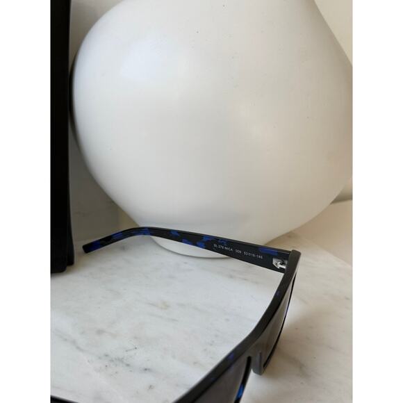 NEW Saint Laurent SL276 Mica Blue Havana Cat Eye Sunglasses - Picture 8 of 8